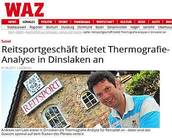 Der Westen - Reitsportgeschäft bietet Thermografie-Analyse in Dinslaken an - Reitsport van Laak